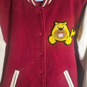 Ashley Outerwear by 26 International Red New York Bear Varsity Jacket